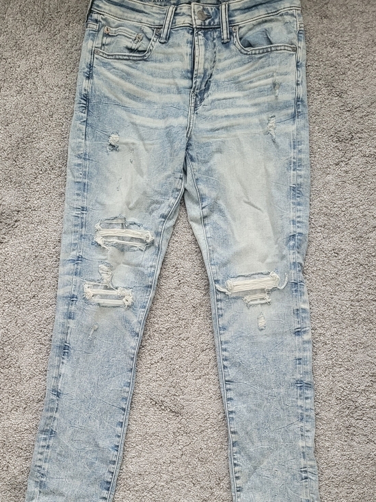 American Eagle Outfitters Other - Light Wash Distressed Mens Jeans - Classic Ripped Skinny